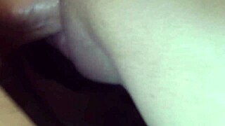 Young girl experiences throbbing creampie in intimate encounter.