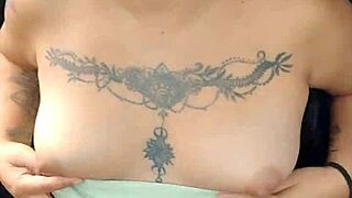 latina whore drives on highway, flashing her natural tits and panties in public for sexy homemade fun