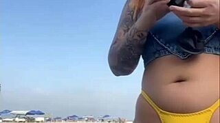 I Made That Guy Hard on the Beach with Flashing