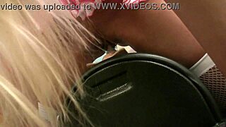 Barbie Sinclair, the mature milf, rides her sybian vibrator passionately