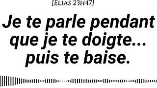 Man whispers, listen to my voice and feel my fingers teasing you