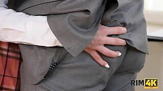 Coquettish Wife Calms Angry Husband with Rimjob!