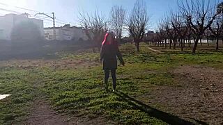 Teen 18+ Squirts In Public Park