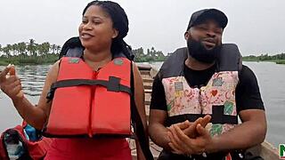 Passionate Sex Across The River With Big Tits