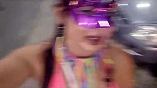 Latina Exhibitionist Enjoys Carnival Without Partner