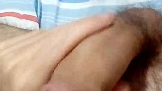 hairy guy in close-up homemade video