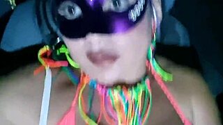 Latina Exhibitionist Enjoys Carnival Without Partner