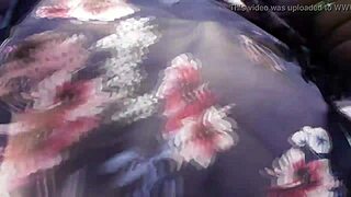 Hairy mature FLASHES pussy in PUBLIC park