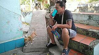 my temu delivery came, no tip, so i give him my pussy to lick