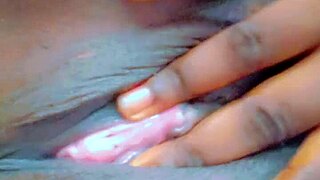 Little creamy pussy fingered hard!