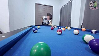 Thai girl gets fucked hard on pool table