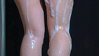 College Babes Bounce Big Asses In Soapy Shower With Bubbles