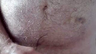 Happy Hairy Big Belly Guy Masturbating Solo At Home