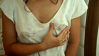 Hey, check out this close up of milking those cute small tits 😍