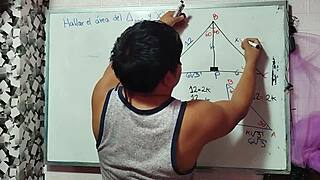 Asian student nerd in bedroom threesome!