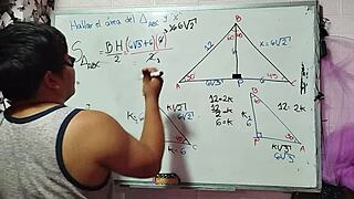 Asian student nerd in bedroom threesome!