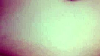 Shaved pornstar orgasms with giant tits creampie!