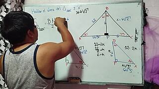 Asian student nerd in bedroom threesome!