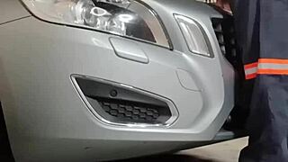 My car broke down so I paid the mechanic with tight shaved pussy sex - bellarose34