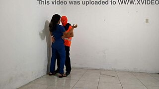 Dirty Latina Nurse Flirts With Janitor And Gives Saliva-Filled Blowjob In Hospital