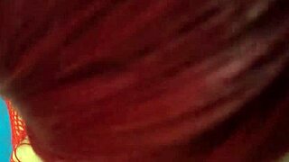 Does the young girl in red lingerie get fucked?