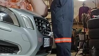 My car broke down so I paid the mechanic with tight shaved pussy sex - bellarose34