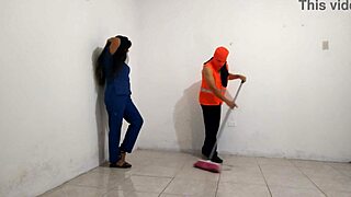 Dirty Latina Nurse Flirts With Janitor And Gives Saliva-Filled Blowjob In Hospital