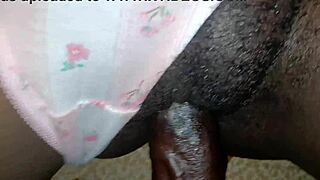 Wow, look at this sexy black petite teen with tight pussy getting fucked by big cock!