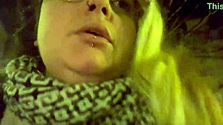 public burps from tall european with tattoo and big natural tits