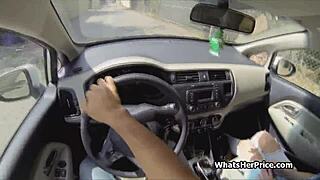 picked up cute blonde for street doggy fuck