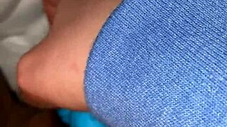 Milf pleasures her tight pussy with dolphin vibrator solo