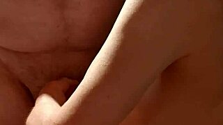 Cougar Wife Giving Handjob While Playing with Tits