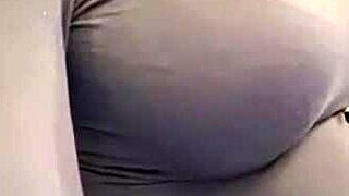 Pregnant Stepmother Reveals Milky Tits From Red Bra During Webcam Session