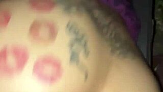 Ebony step-sister sucks cock, gets creampied outside