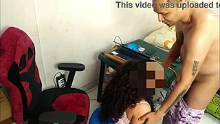 Brunette big ass gets fucked in her office