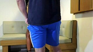 Exclusive casting interview with brunette latina in lingerie showing off her ass and tits