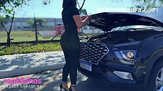 Novinha Asiática Fode No Meio Da Rua Com Mecânico Bbc Sem Camisinha - Lina Nakamura - John Coffee