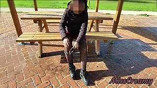 Why are you flashing your pussy at me in the park stepdad? Help me squirt right here!