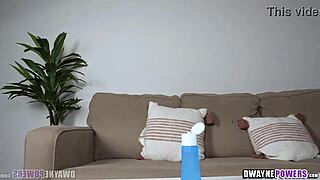 Ebony foot model gets large soles and ass massaged