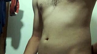 Young girl undresses slowly for big cock masturbation in bathroom 😏