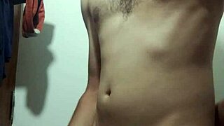 Young girl undresses slowly for big cock masturbation in bathroom 😏