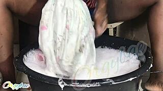 Weekend laundry as housewife 1