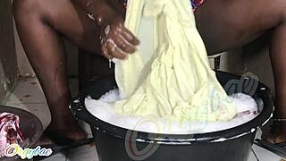 Weekend laundry as housewife 1