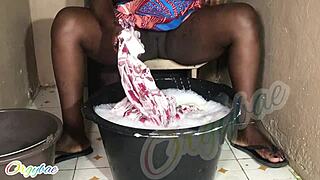 Weekend laundry as housewife 1