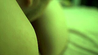 Milf laughs while getting her pussy licked backstage