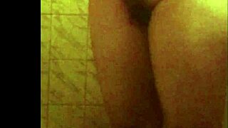 Spying on perfect ass ebony babe in shower, hidden cam catches her naked