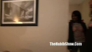 ron jeremy meets petite portia in the hood for a chat