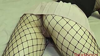 Descriptive Tutoring My Little 18+ Step-Sister Until Her Grades Improve with Bent Over Doggystyle Fucking in Fishnets Squirting Pov