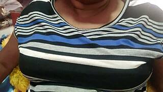 hot and sexy stepmom with big tits and curly hair