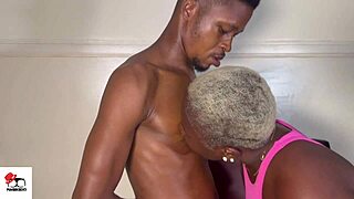 horny ghana girl gets fucked doggystyle and cowgirl